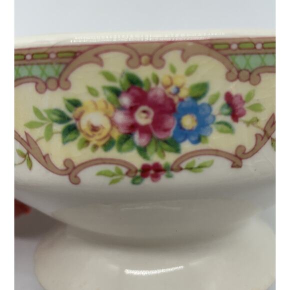 Vintage Clemons Pottery Mildred Covered Sugar and Creamer Spring Pastels read - Picture 5 of 13